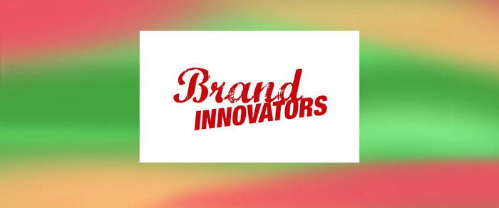 Brand Innovators logo featuring the words Brand Innovators in bold red text on a colorful background.
