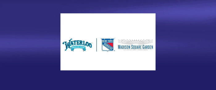 Waterloo Sparkling Water Named an Official Partner of the New York Rangers and Madison Square Garden logo image.