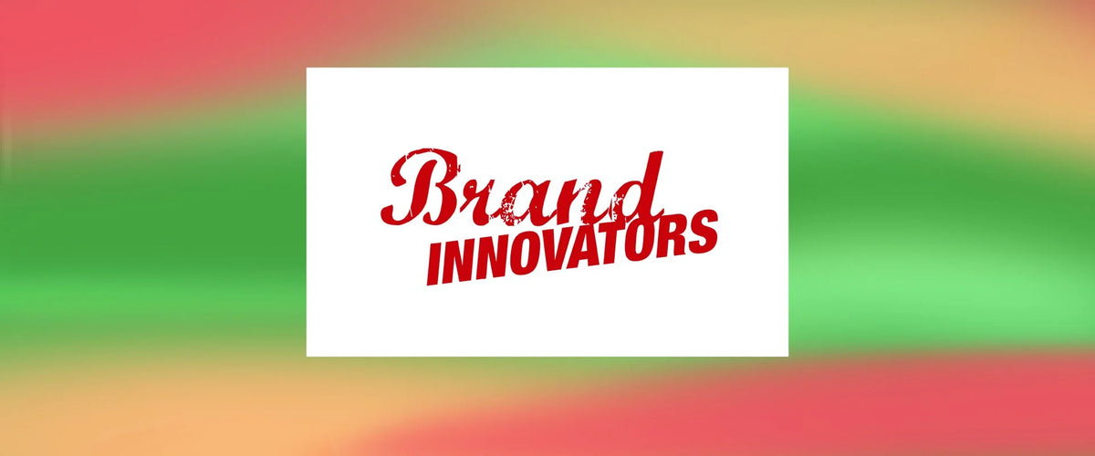 Brand Innovators logo featuring the words Brand Innovators in bold red text on a colorful background.