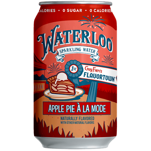 Apple Pie à la Mode sparkling water can featuring tart apple flavor and indulgent dessert appeal.