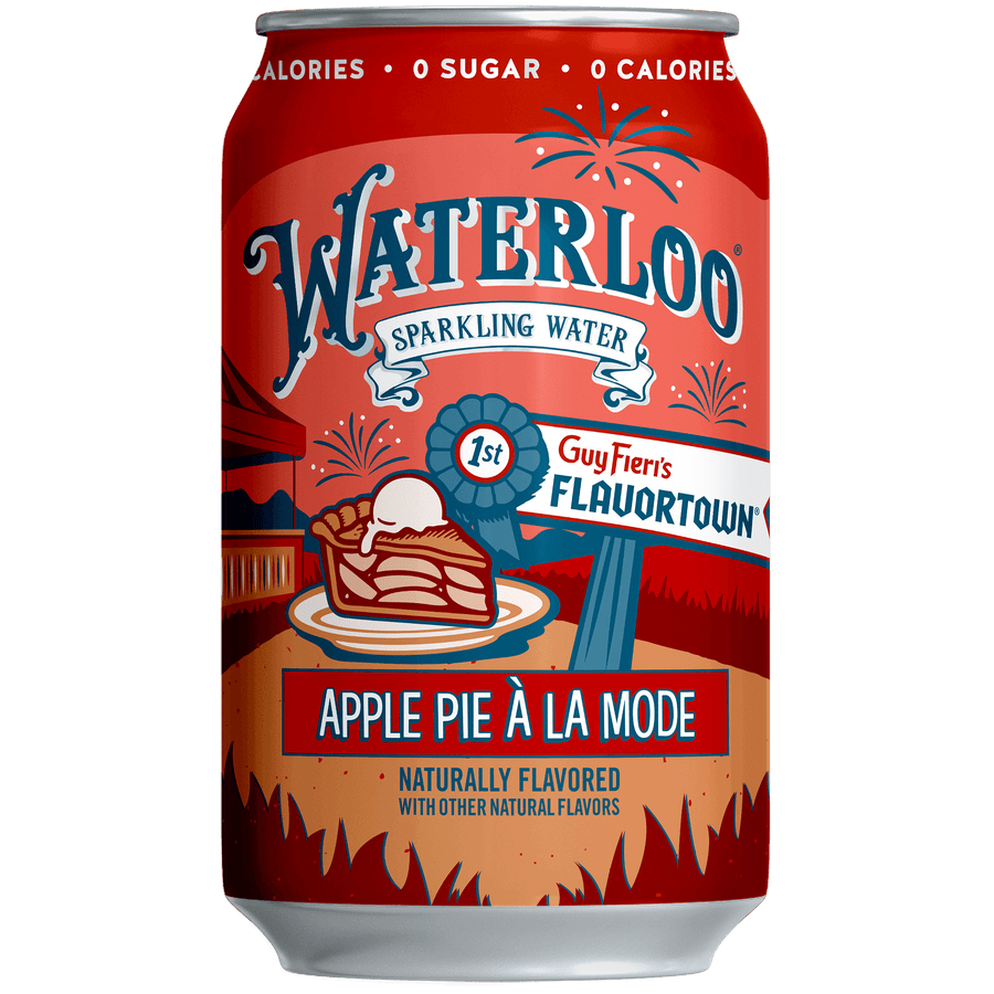 Apple Pie à la Mode sparkling water can featuring tart apple flavor and indulgent dessert appeal.