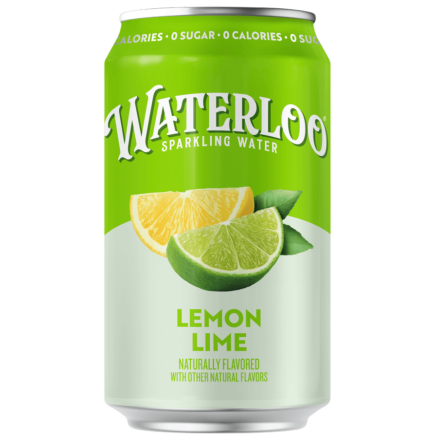 Lemon Lime sparkling water can featuring bright citrus flavors, with no sugar and refreshing taste.