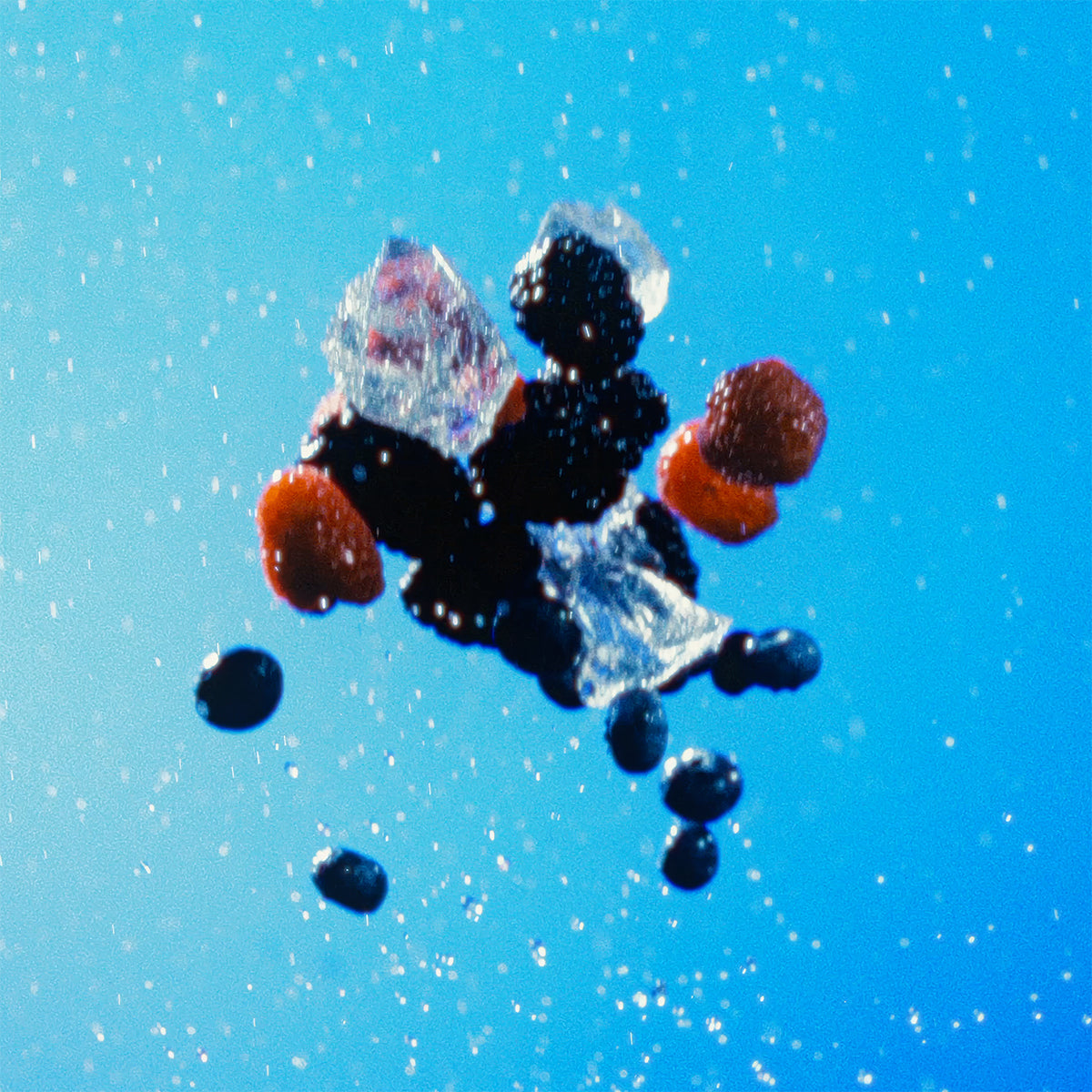 abstract blue background with soft light spots creating a dreamy atmosphere